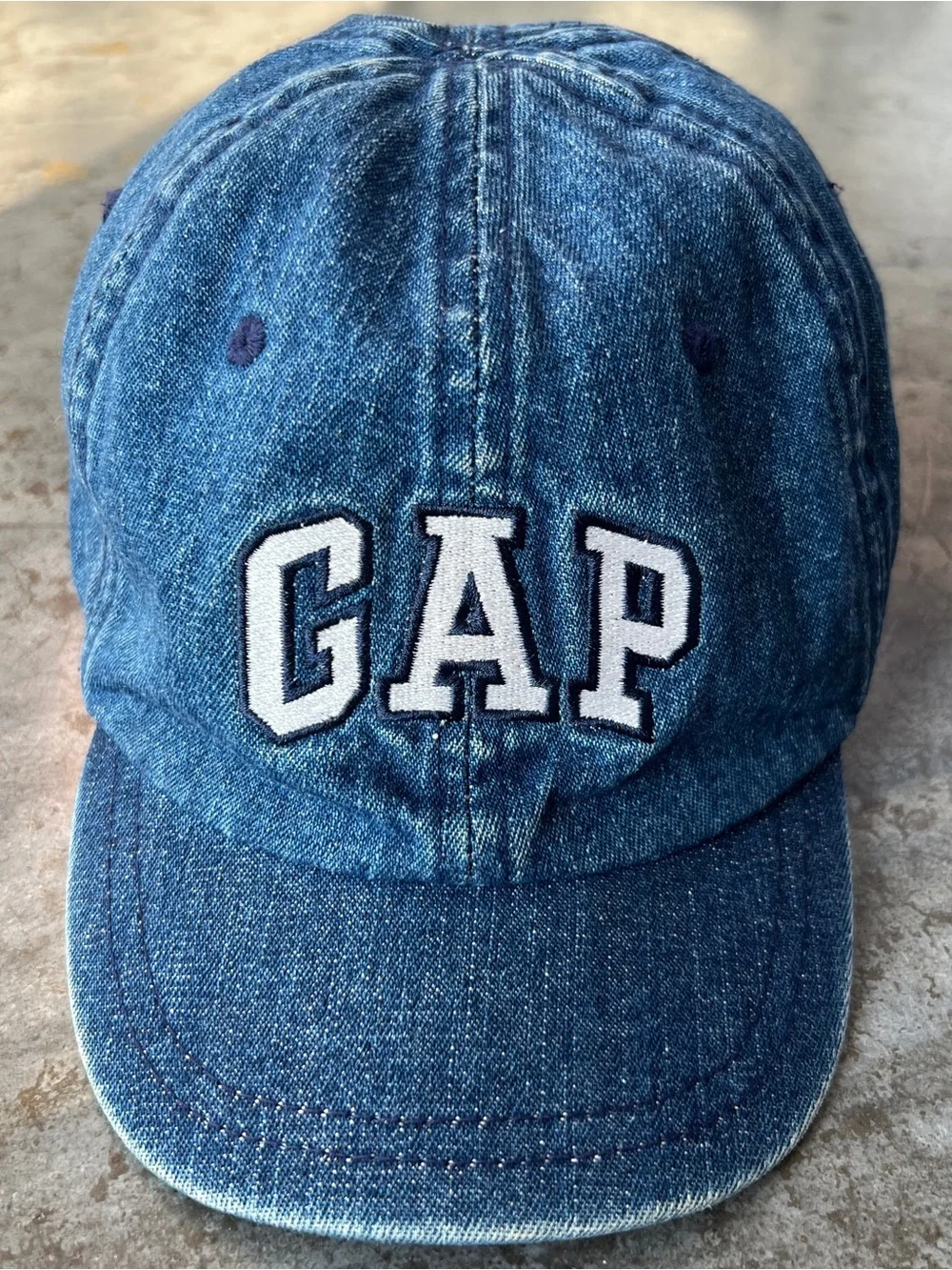 Vintage 2003 Baby Gap Denim Baseball Cap Hat 100% Cotton Size 3-4 Years